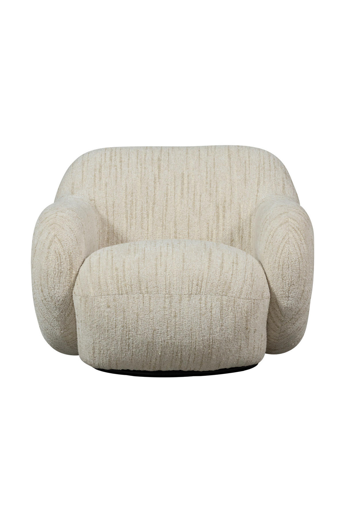 SESSEL in Chenille Naturfarben  - Schwarz/Naturfarben, Design, Kunststoff/Textil (88/70/88cm) - Livetastic