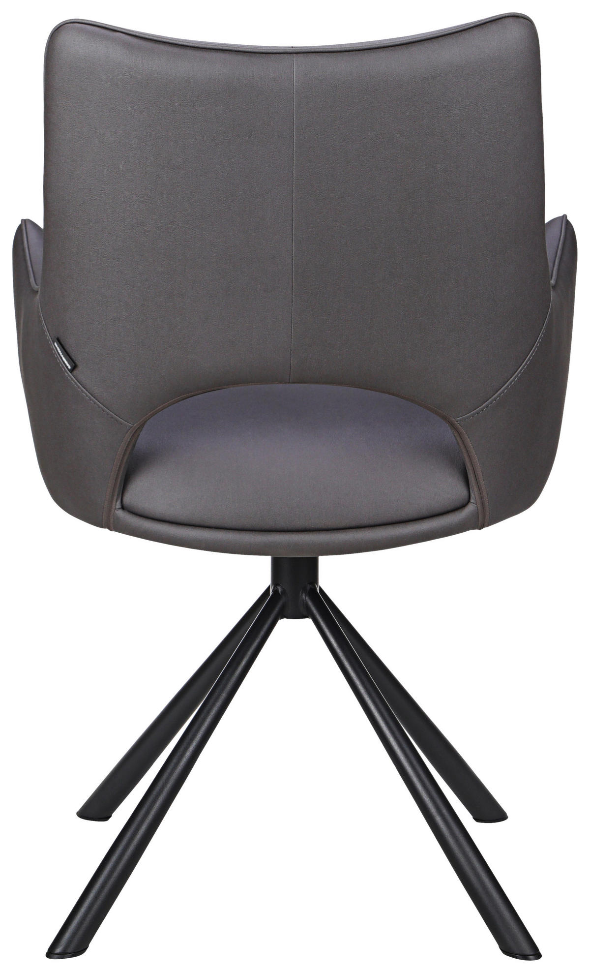ARMLEHNSTUHL  in Eisen Mikrofaser  - Dunkelgrau/Schwarz, Design, Textil/Metall (59/88,5/62cm) - Carryhome