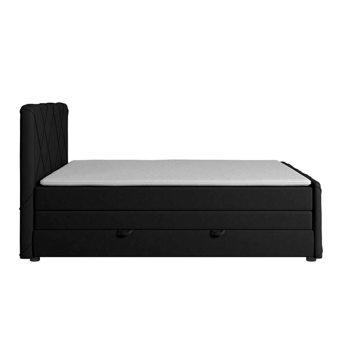 BOXSPRINGBETT 180/200 cm  in Schwarz  - Schwarz, Modern, Holz/Textil (180/200cm) - MID.YOU