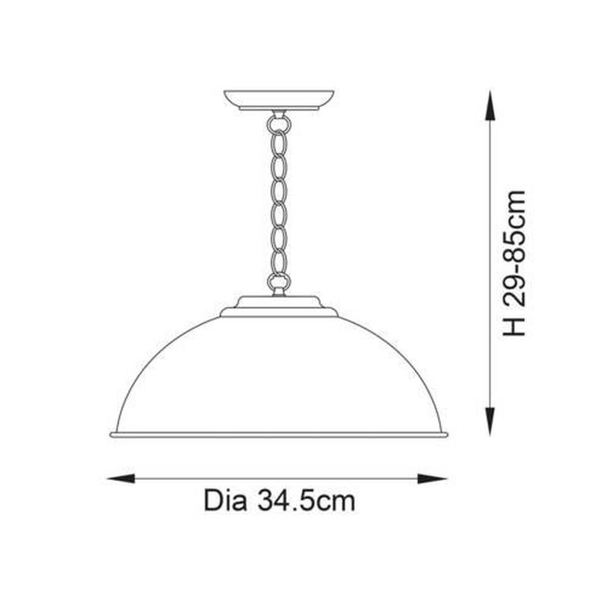 HÄNGELEUCHTE 34.5/85 cm  - Schwarz/Bronzefarben, Basics, Metall (34.5/85cm) - ENDON