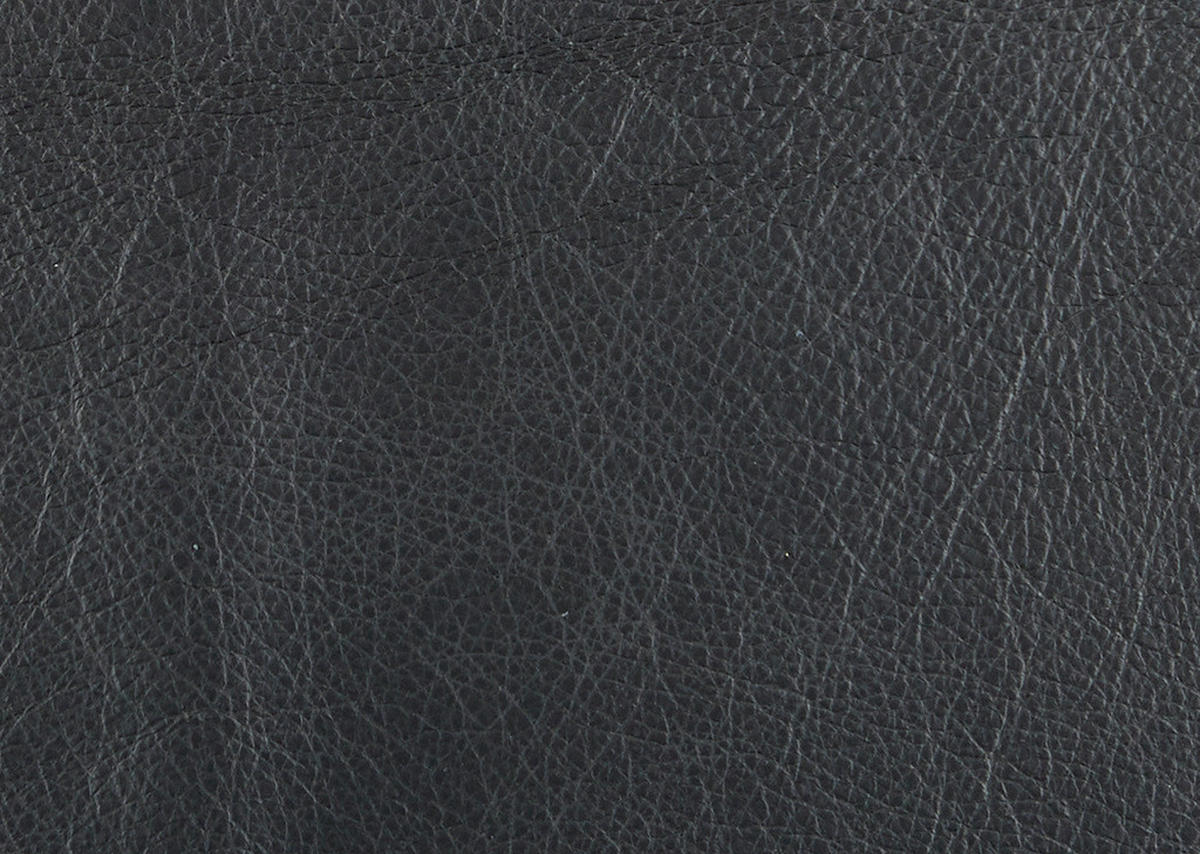 3-SITZER-SOFA  in Echtleder Schwarz   - Schwarz, Design, Leder/Metall (224/86/97cm) - Schöner Wohnen