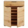 SCHUHSCHRANK  in 85/103/38 cm  - Eichefarben/Schwarz, Natur, Holz/Metall (85/103/38cm) - Linea Natura
