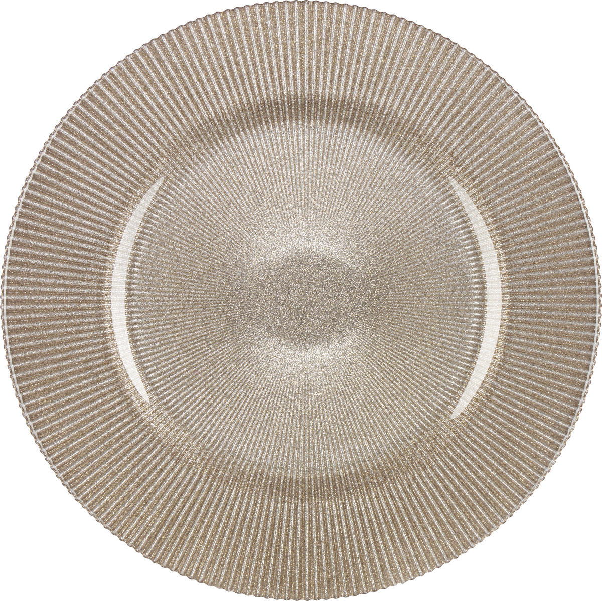 PLATZTELLER  34 cm   - Hellbraun, KONVENTIONELL, Glas (34cm) - Novel