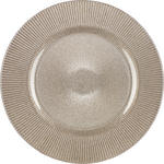 PLATZTELLER  34 cm   - Hellbraun, KONVENTIONELL, Glas (34cm) - Novel