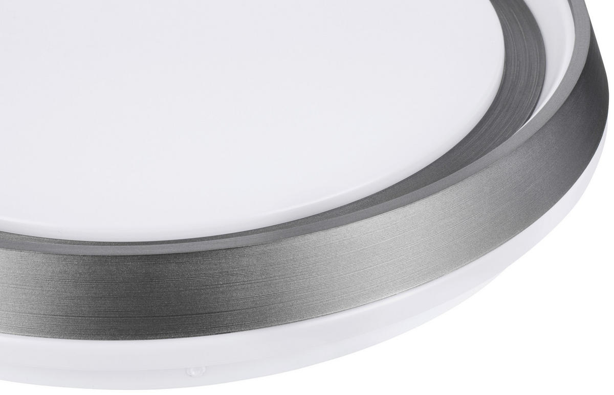 STROPNÉ LED SVIETIDLO, 38,5/7,5 cm  - antracitová, Design, kov/plast (38,5/7,5cm) - Novel