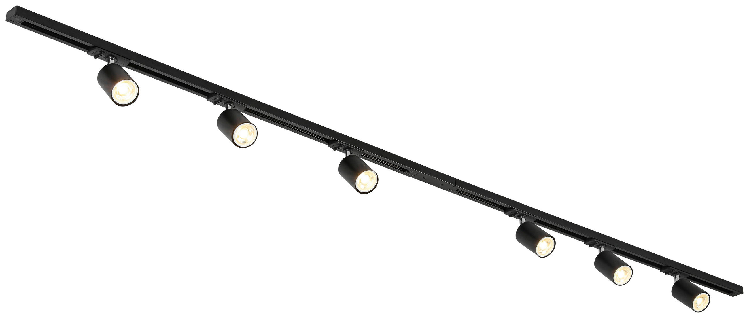 DECKENLEUCHTE 210/5,5/14 cm   - Schwarz, Trend, Kunststoff/Metall (210/5,5/14cm) - Novel