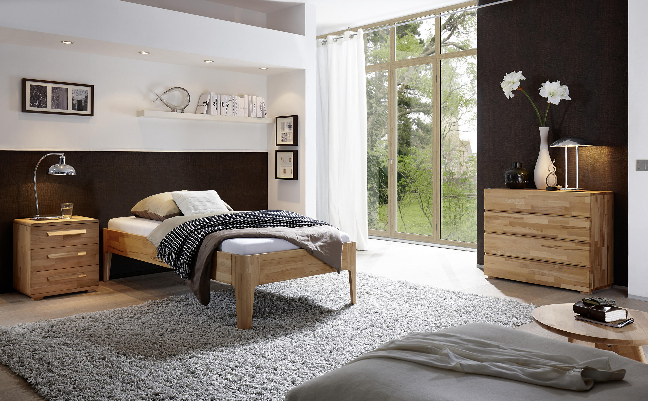 BETT 100/200 cm  in Buchefarben  - Buchefarben, Design, Holz (100/200cm) - Hasena