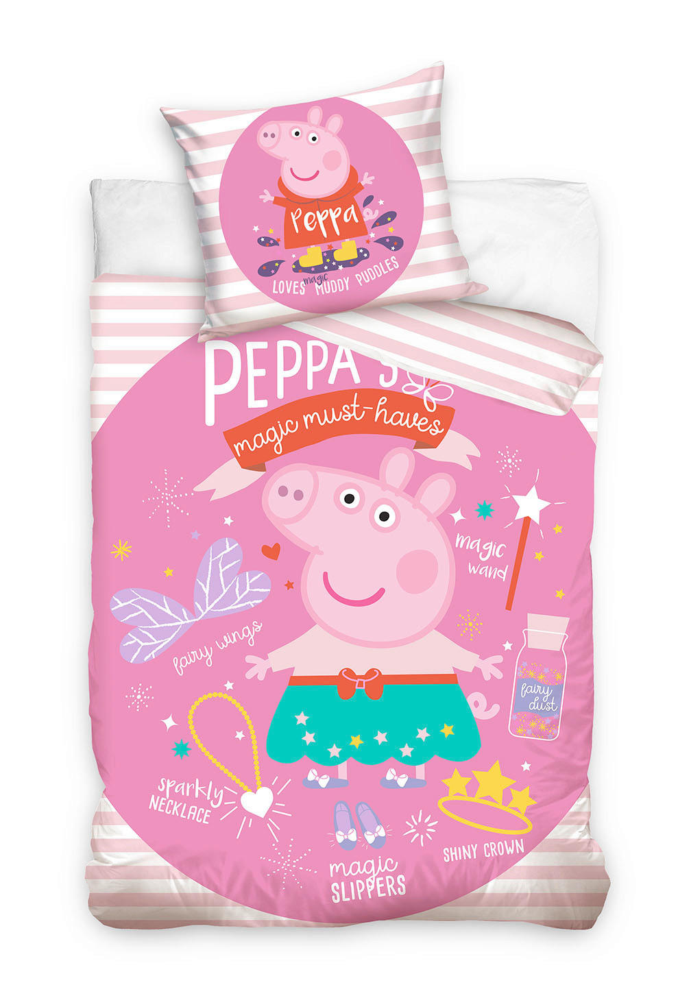 OTROŠKA POSTELJNINA 135/200 cm tkanina pink  - pink, Konvencionalno, tekstil (135/200cm) - Peppa Pig