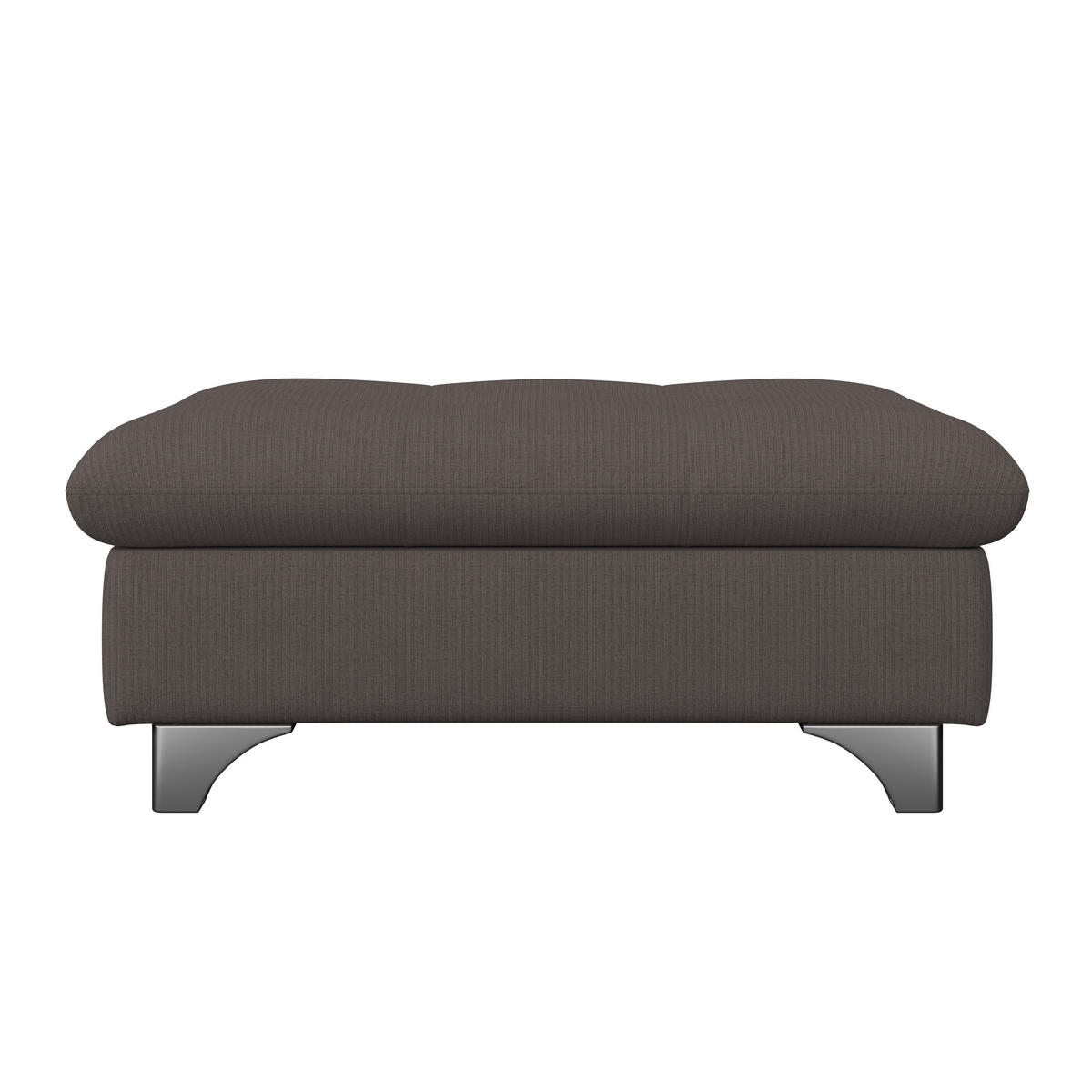 HOCKER in Textil Schwarz  - Chromfarben/Schwarz, Konventionell, Textil/Metall (108/46/108cm) - Livetastic