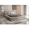 POLSTERBETT 160/200 cm  in Taupe  - Taupe/Schwarz, Modern, Holz/Kunststoff (160/200cm) - MID.YOU