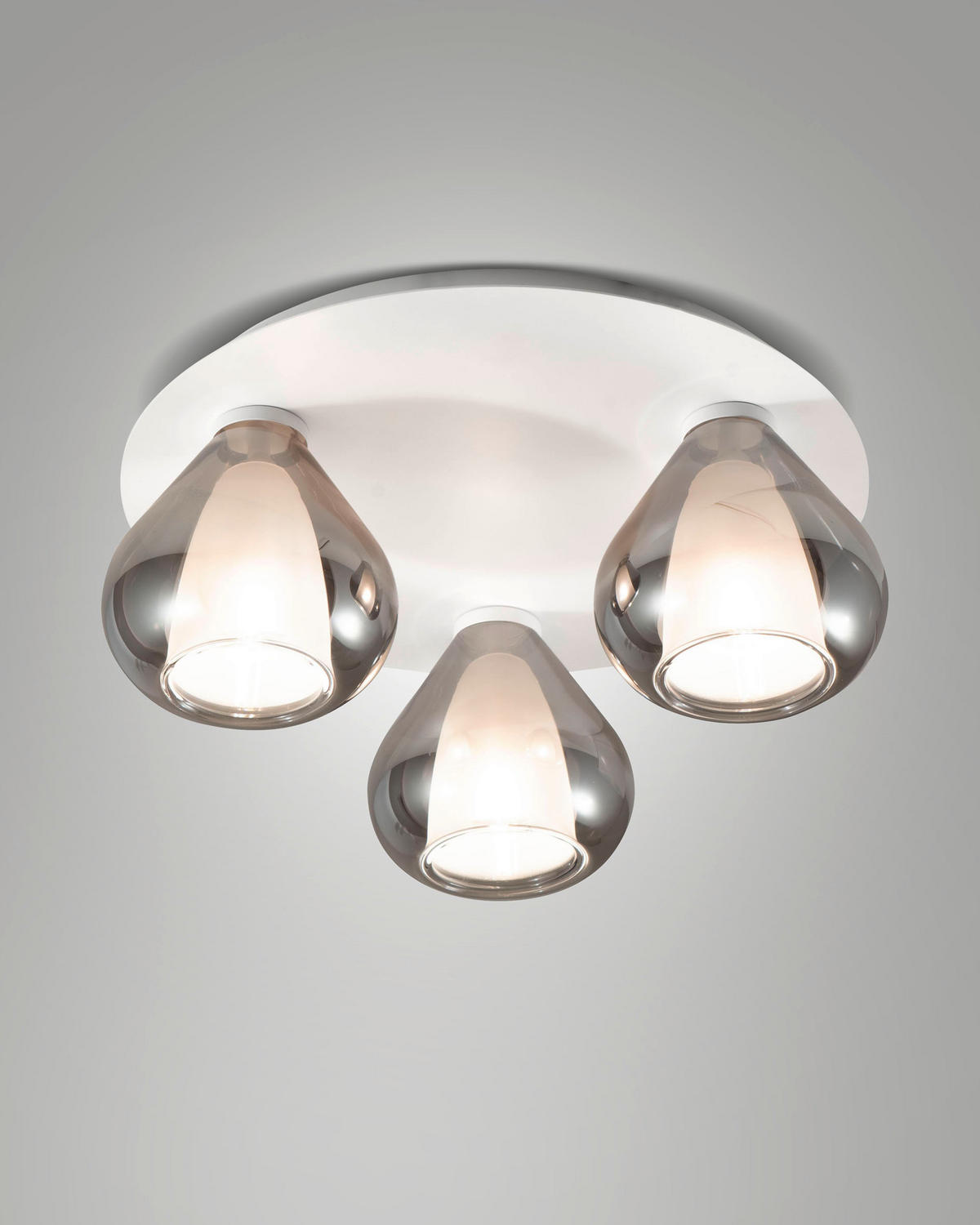 DECKENLEUCHTE  40/18 cm    - Hellgrau, Design, Metall (40/18cm) - Fabas Luce