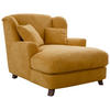 XXL-SESSEL - Dunkelbraun/Senfgelb, MODERN, Holzwerkstoff/Textil (109/104/145cm) - Sit & More
