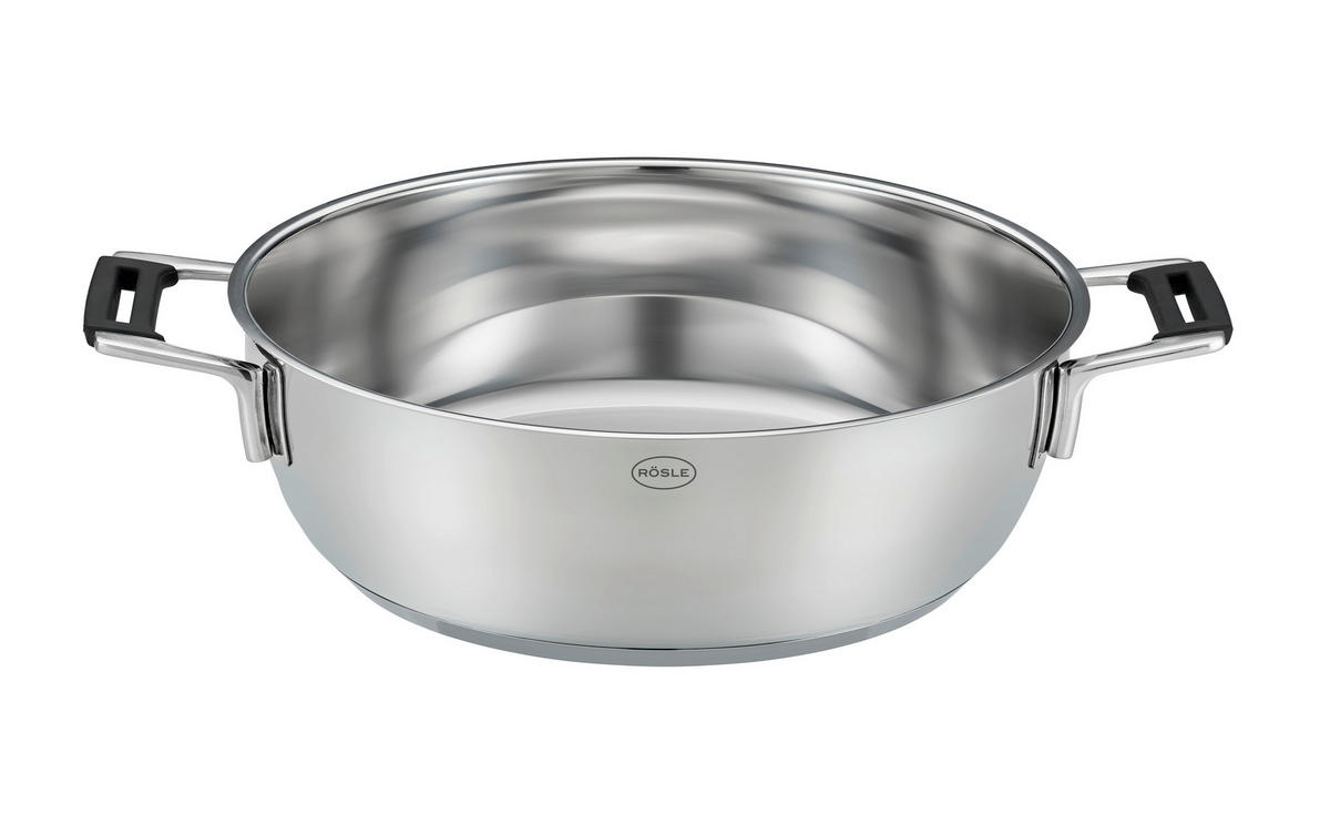 SERVIERPFANNE SILENCE PRO 28 cm  - Grau Hochglanz, Basics, Metall (28cm) - Rösle