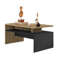 KLUBSKA MIZA, 92/47.5/50.5 cm antracit, hrast artisan  - antracit/hrast artisan, Moderno, leseni material (92/47.5/50.5cm) - Ti'me