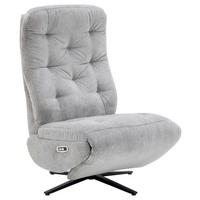 RELAXSESSEL Webstoff Relaxfunktion, Fußteilverstellung    - Schwarz/Grau, Design, Textil/Metall (68/113/84cm) - Livetastic