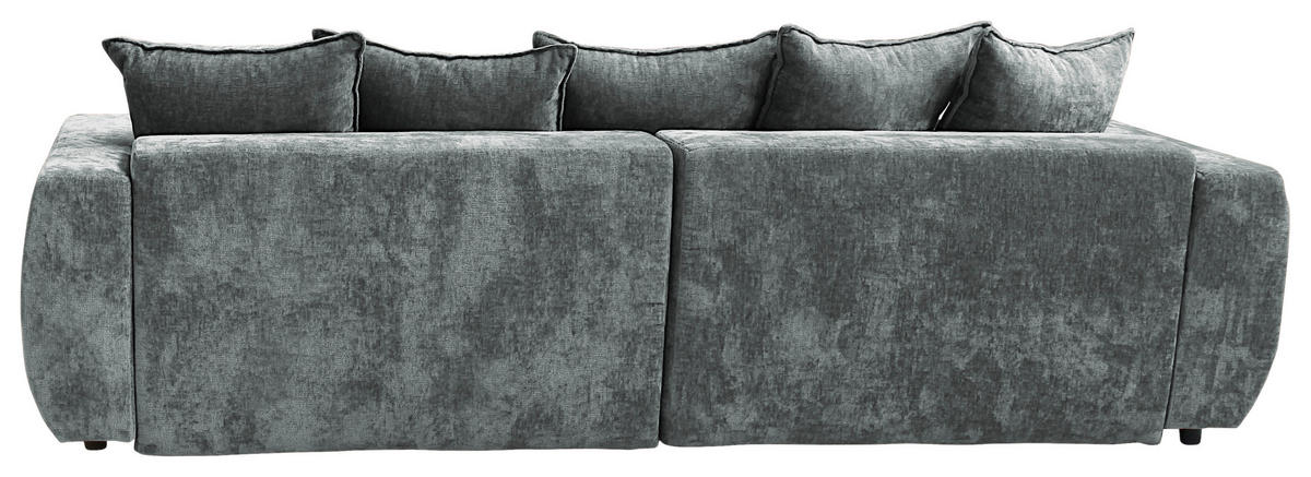 BOXSPRINGSOFA  mit Rücken echt Velours Mintgrün  - Schwarz/Mintgrün, Trend, Kunststoff/Textil (292/71-99/127cm) - Livetastic