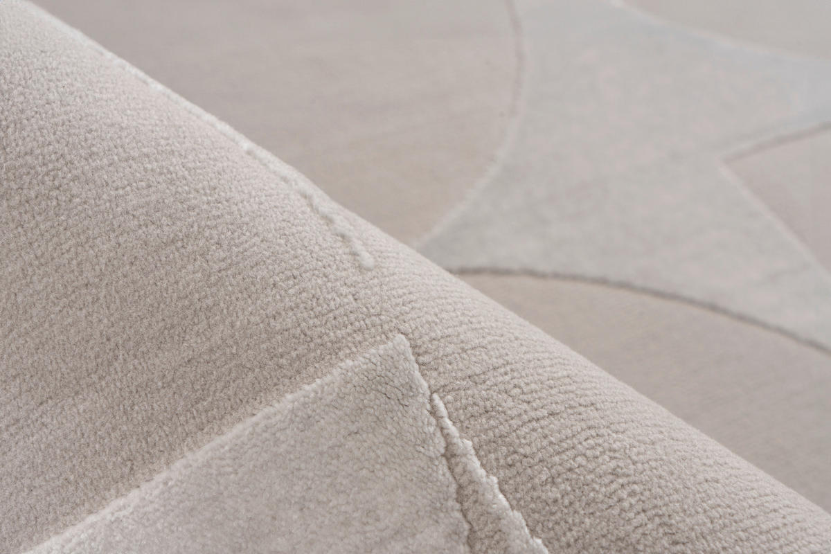 SZŐNYEG   - ezüstszínű, Design, textil (120/170cm)