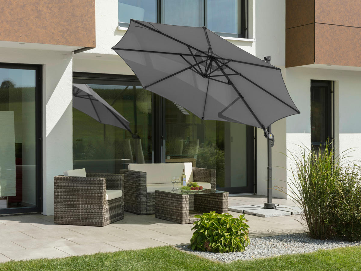AMPELSCHIRM   - Anthrazit, Basics, Textil/Metall (352/244/300cm) - Schneider