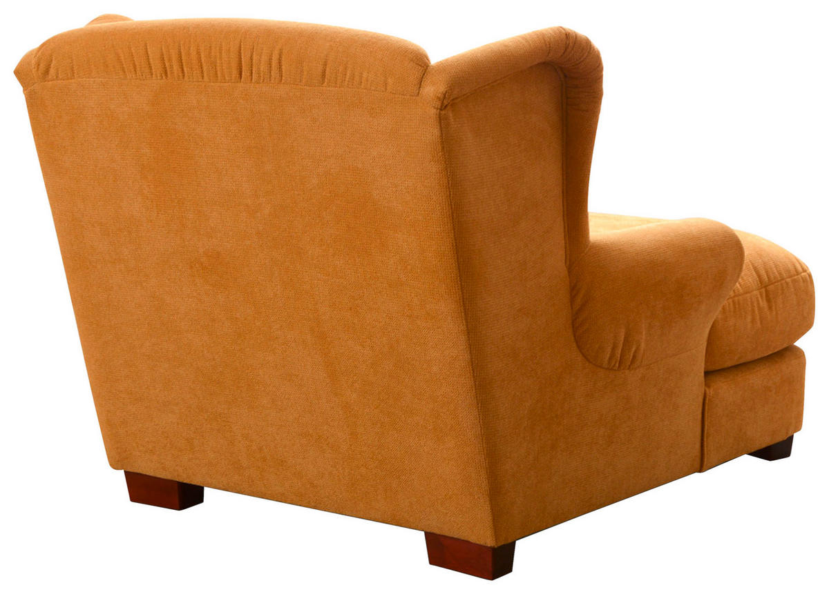 XXL-SESSEL in Flachgewebe Gelb  - Gelb, Romantik / Landhaus, Holz/Textil (120/101/142cm) - Sit & More