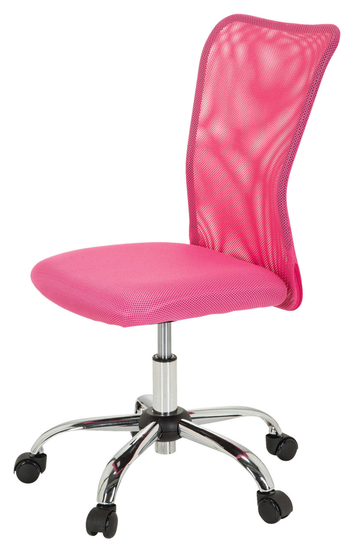 JUGENDDREHSTUHL  in Netzbespannung Pink  - Chromfarben/Pink, Basics, Kunststoff/Textil (54/88/54cm) - MID.YOU