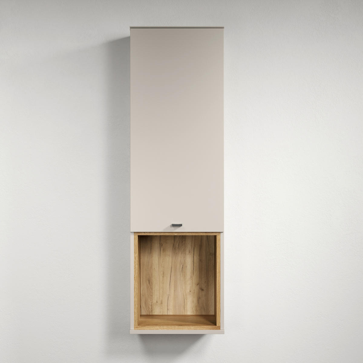 HÄNGEVITRINE in Eichefarben, Kaschmir   - Kaschmir/Eichefarben, Basics, Holzwerkstoff/Metall (40/130/37cm) - MID.YOU
