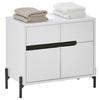 WASCHBECKENUNTERSCHRANK 60/55/35 cm  - Schwarz/Weiß, Basics, Holzwerkstoff/Metall (60/55/35cm) - MID.YOU