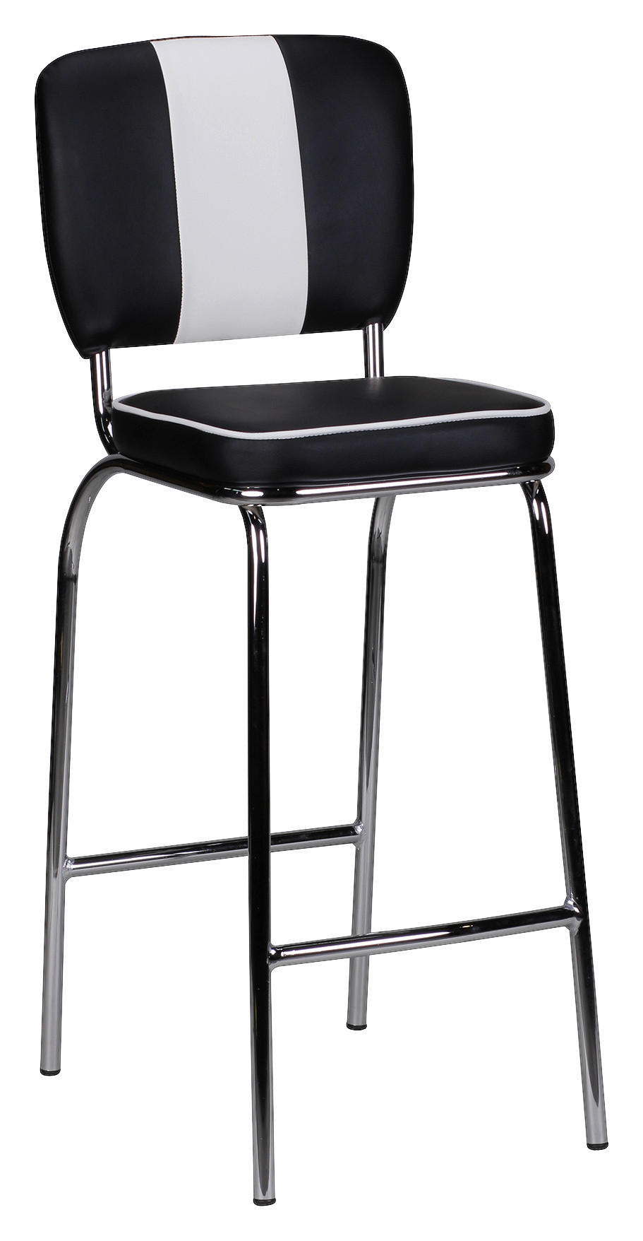 BAROVÁ STOLIČKA, čierna - čierna/biela, Modern, kov/plast (40/110/38cm) - MID.YOU