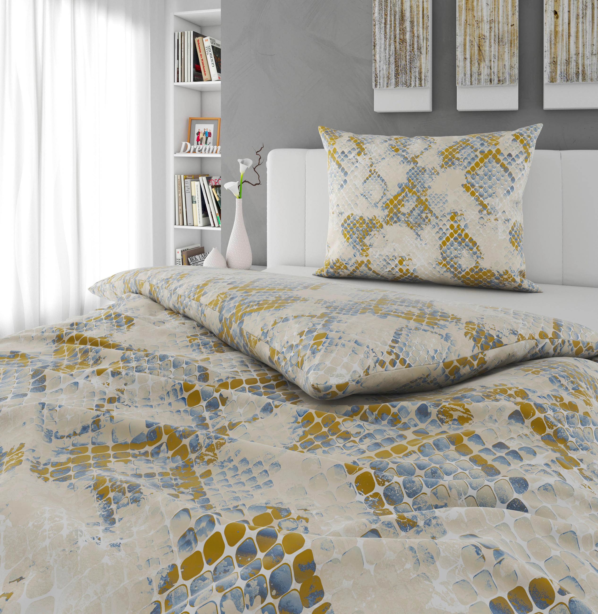 BETTWÄSCHESET Satin 160/210 cm  65 cm/100 cm  - Multicolor, Konventionell, Textil (160/210cm) - Novel