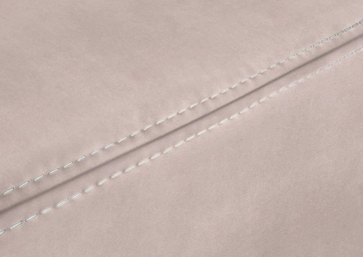 ECKSOFA in Mikrofaser Rosa  - Beige/Alufarben, Konventionell, Textil/Metall (275/223cm) - Beldomo Comfort