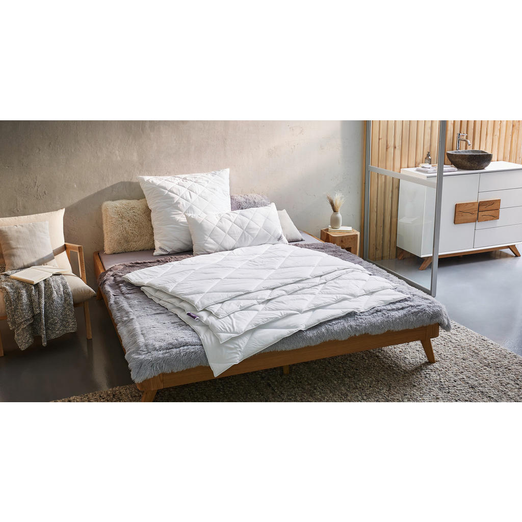 Thumbnail - Sleeptex Ganzjahresdecke Oviedo, Weiß, Textil, Füllung: Polyester, 135x200 cm, Oeko-Tex® Standard 100, für Hausstauballe...