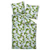 BETTWÄSCHE PALERMO Makosatin 135/200 cm  - Grau/Grün, Design, Textil (135/200cm) - Janine