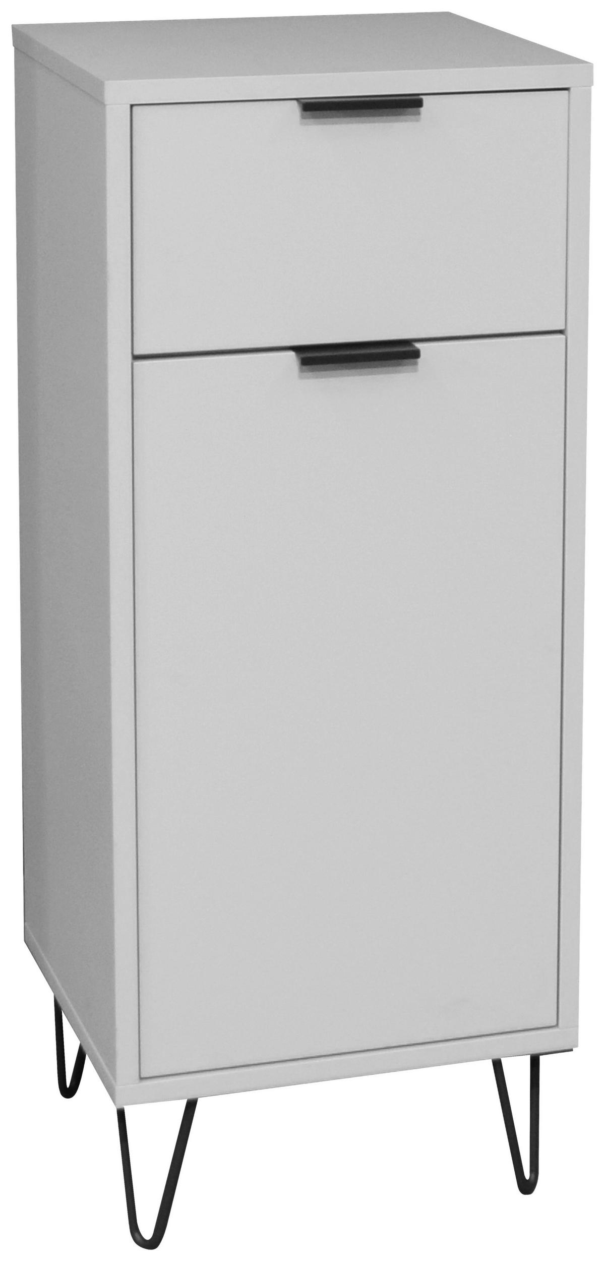 UNTERSCHRANK 41/99/38 cm   - Schwarz/Grau, MODERN, Holzwerkstoff/Metall (41/99/38cm) - Livetastic