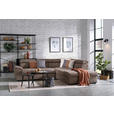 ECKSOFA Taupe Lederlook  - Taupe/Schwarz, Design, Kunststoff/Textil (263/230cm) - Hom`in