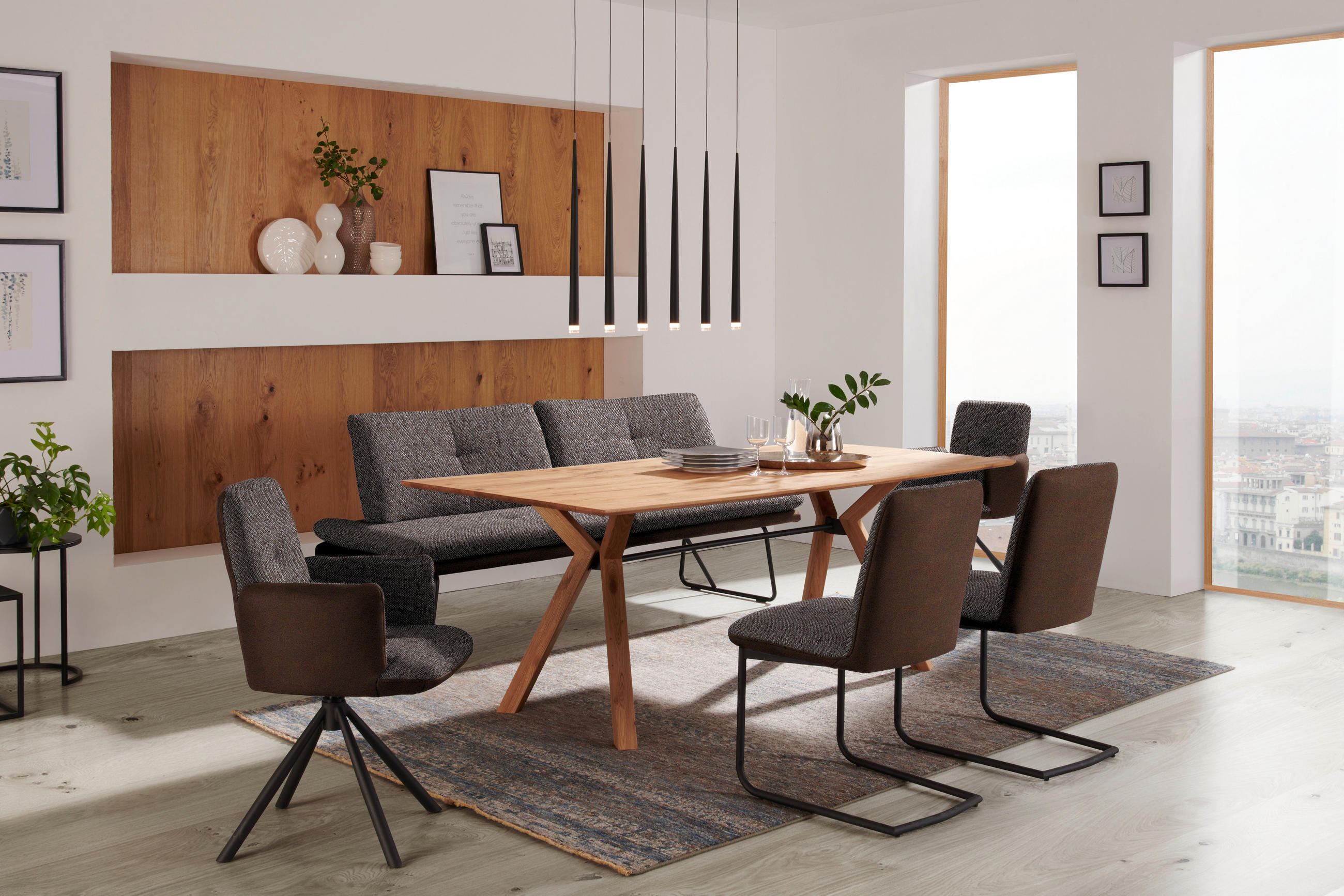 ARMLEHNSTUHL  in Stahl Flachgewebe  - Blau/Schwarz, Design, Textil/Metall (58/91/62cm) - Dieter Knoll
