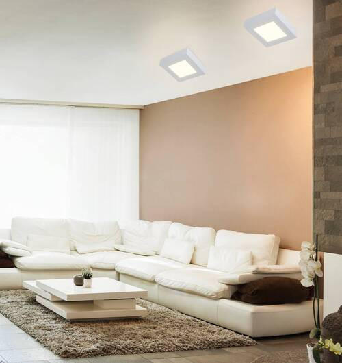 LED-DECKENLEUCHTE 17/17/4 cm   - Weiß, Basics, Kunststoff/Metall (17/17/4cm) - Näve