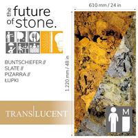 WANDPANEEL Grau, Rot, Schlammfarben, Sandfarben, Beige  - Sandfarben/Schlammfarben, Basics, Kunststoff/Stein (122/61cm)