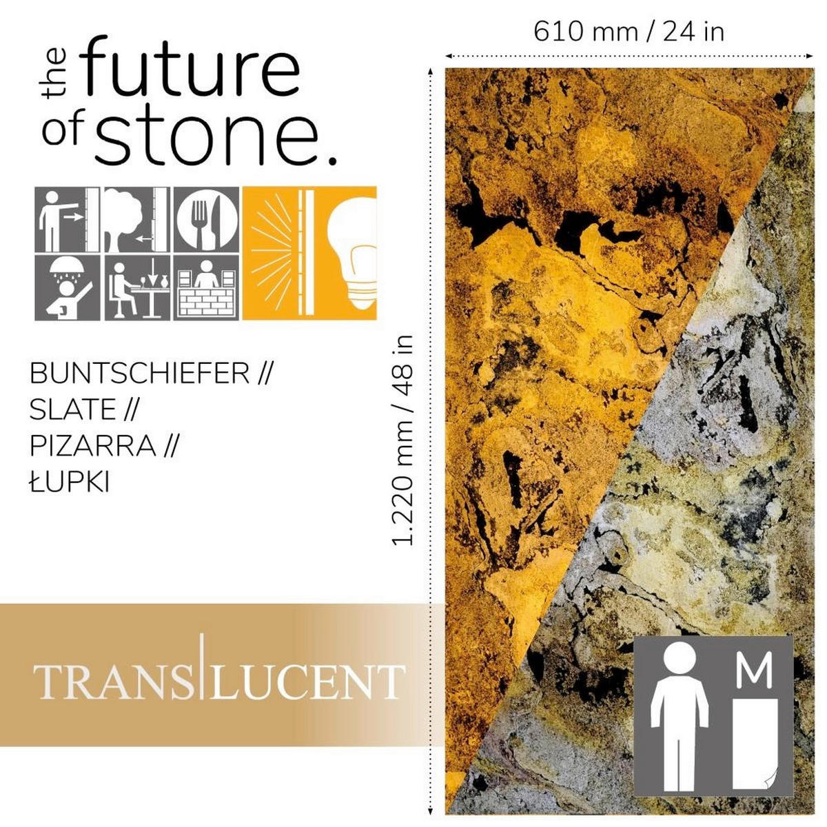 WANDPANEEL Grau, Rot, Schlammfarben, Sandfarben, Beige  - Sandfarben/Schlammfarben, Basics, Kunststoff/Stein (122/61cm)