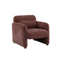 SESSEL in Samt Dunkelrot  - Schwarz/Dunkelrot, Design, Kunststoff/Textil (83/83/76cm) - MID.YOU