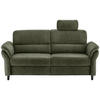 3-SITZER-SOFA in Mikrofaser Olivgrün  - Schwarz/Olivgrün, Modern, Holz/Textil (192/90/89cm) - Livetastic