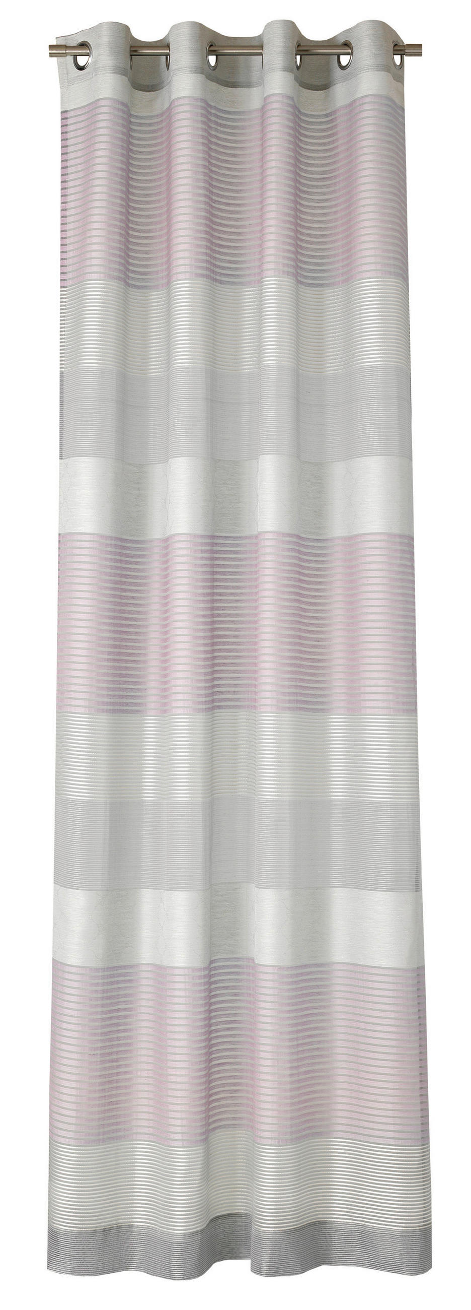 ZÁVĚS S OČKY, průhledné, 140/250 cm - starorůžová/krémová, Design, textil (140/250cm) - Joop!