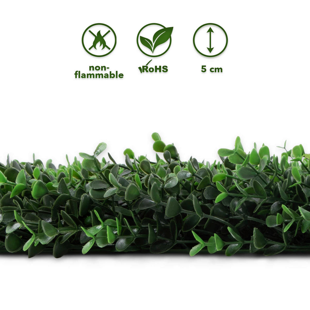 Wandverkleidung Pflanzenwand  Kunststoff  - Waldgrün, Trend, Kunststoff (50/50cm) - Floordirekt