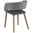 STUHL Dunkelgrau, Hellgrau - Eichefarben/Dunkelgrau, Design, Holz/Textil (56/74/52cm) - Carryhome