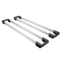 ABLAGE 41,6/2,2/6 cm  - Edelstahlfarben/Schwarz, Basics, Kunststoff/Metall (41,6/2,2/6cm) - Blanco