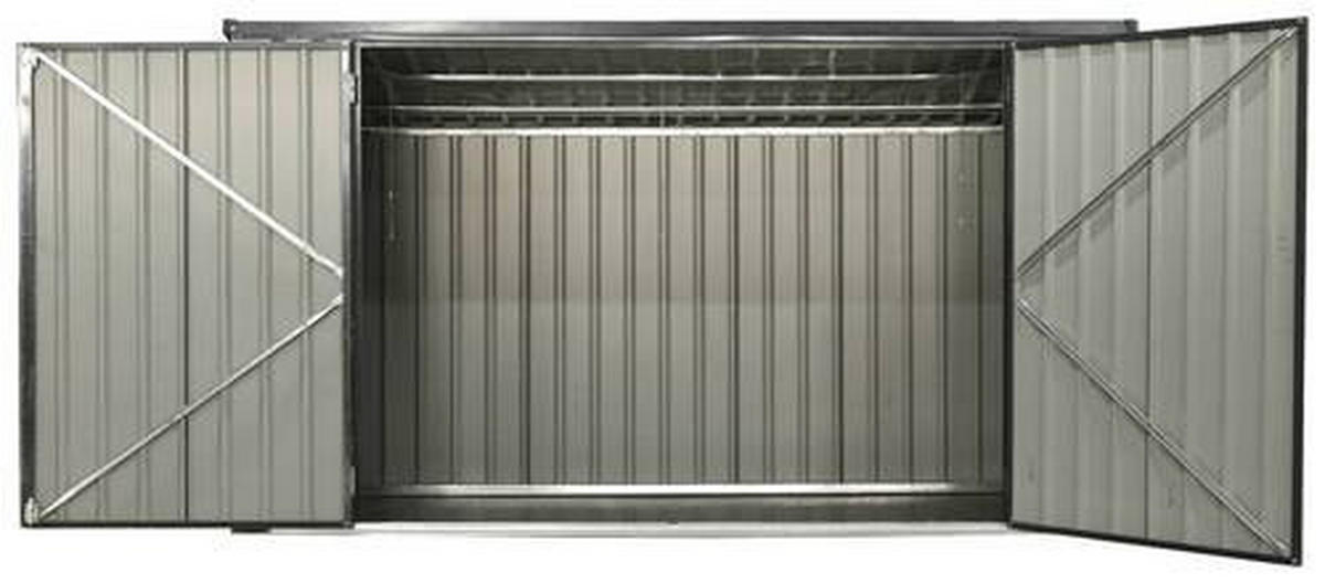 MÜLLTONNENBOX - Dunkelgrau, Basics, Metall (172/131/100cm) - Ambia Garden