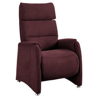 FERNSEHSESSEL in Flachgewebe Bordeaux  - Bordeaux/Alufarben, Konventionell, Textil/Metall (69/111/83cm) - Cantus