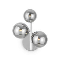 WANDLEUCHTE Modern 26/20/12 cm  - Chromfarben/Grau, Trend, Glas/Metall (26/20/12cm) - MAYTONI