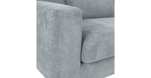 BIGSOFA Cord Hellgrau  - Hellgrau/Schwarz, KONVENTIONELL, Kunststoff/Textil (260/66/115cm) - Carryhome