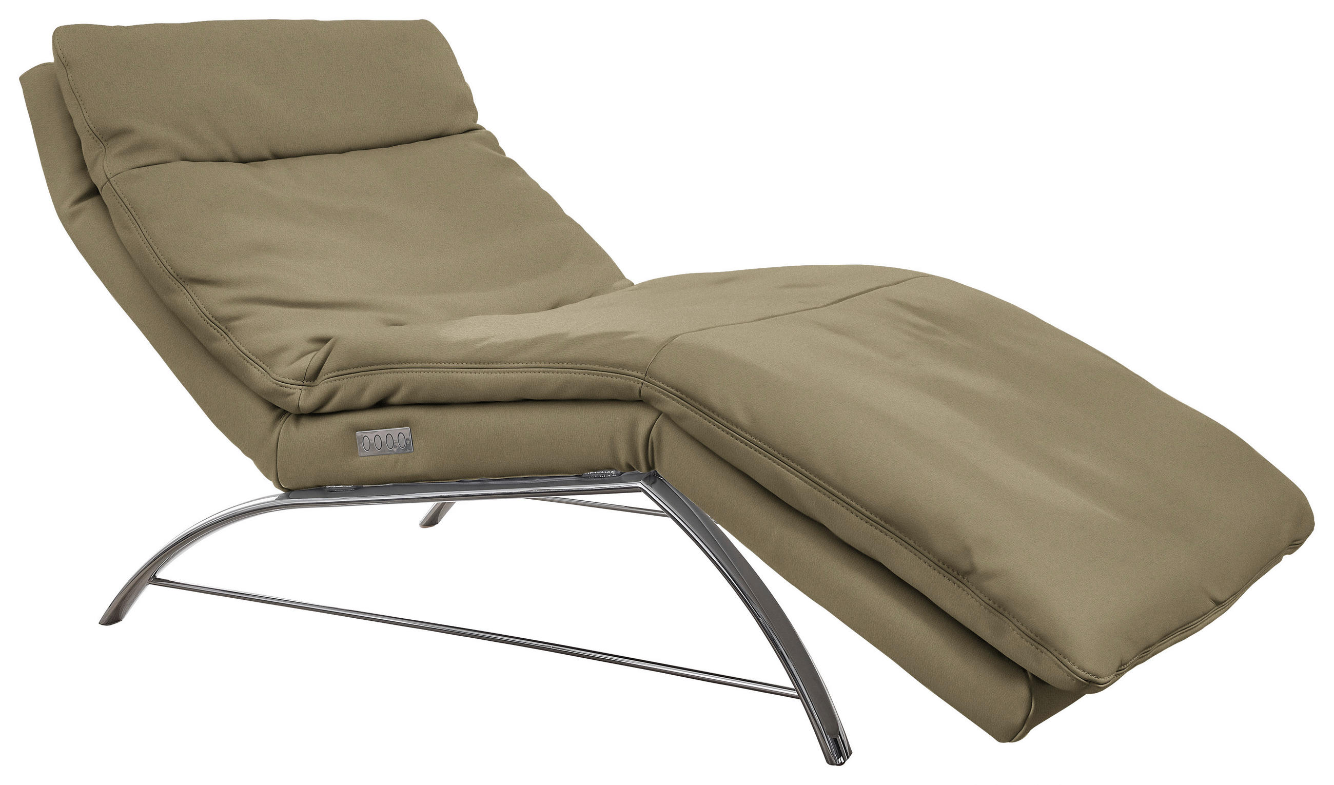RELAXLIEGE in Echtleder Dunkelgrün  - Dunkelgrün/Alufarben, Basics, Leder (95/91/170cm) - Chilliano