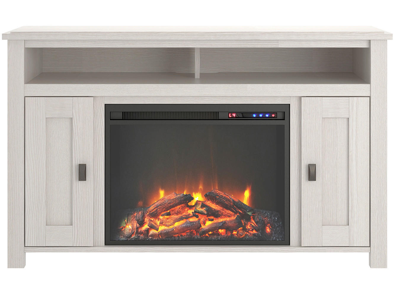 LOWBOARD Farmington  in 121/75/40 cm  - Schwarz/Weiß, Design, Glas/Holzwerkstoff (121/75/40cm) - MID.YOU