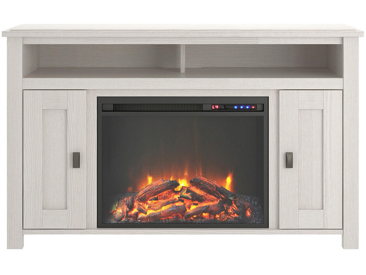 LOWBOARD Farmington  in 121/75/40 cm  - Schwarz/Weiß, Design, Glas/Holzwerkstoff (121/75/40cm) - MID.YOU